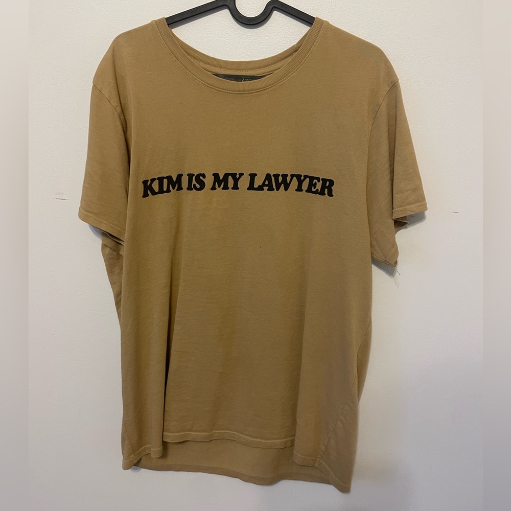 TALENTLESS “KIM IS MY LAWYER” t-shirt size L (fits smaller). NEVER WORN - Picture 2 of 2